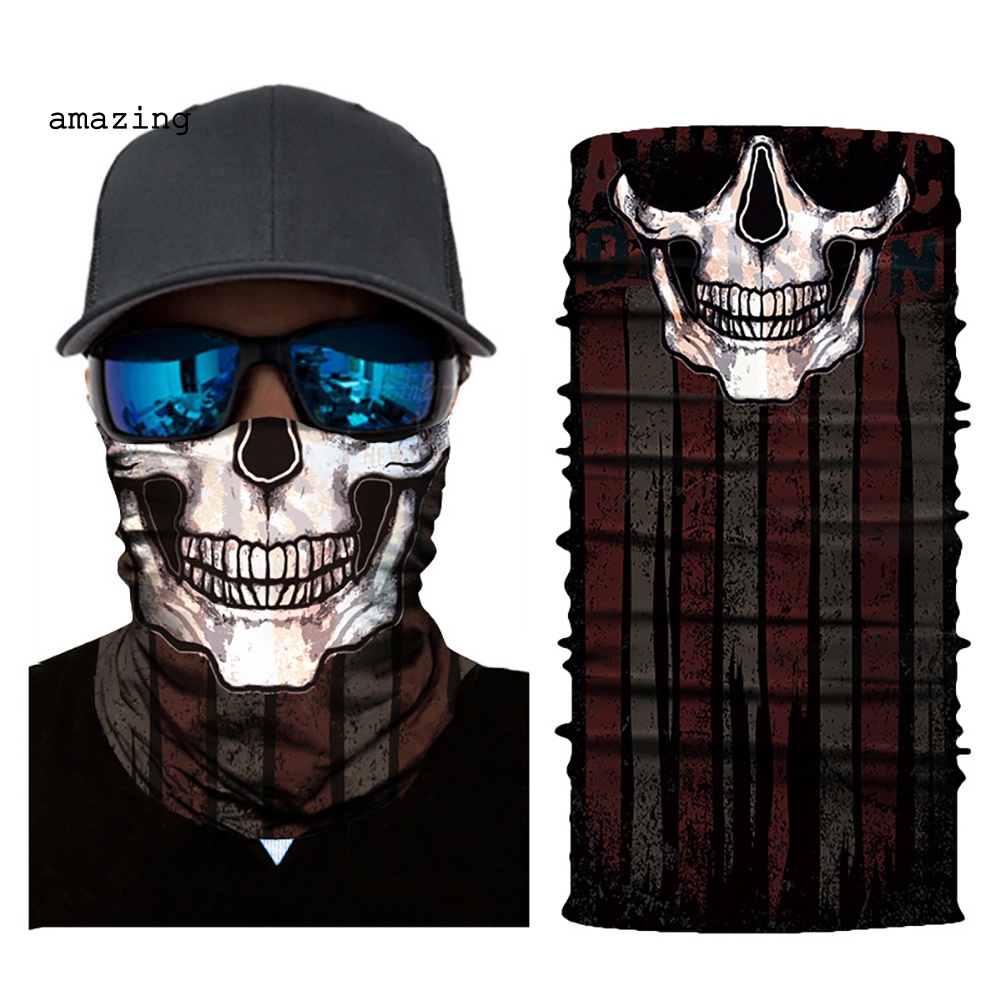 Băng Đô Thể Thao Unisex Co Giãn Chống Tia UV Hình Đầu Lâu