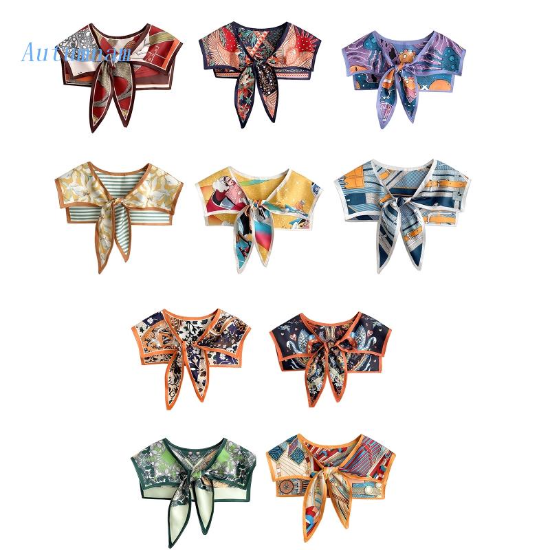 Khăn Choàng Lụa Satin In Họa Tiết Tam Giác Thời Trang Cho Nữ