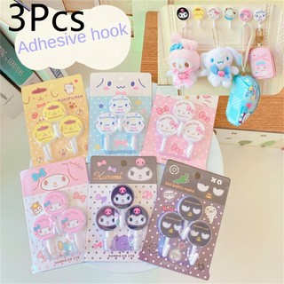 Set 3 móc treo đồ dán tường hình mèo dingdang hoạt hình dễ thương