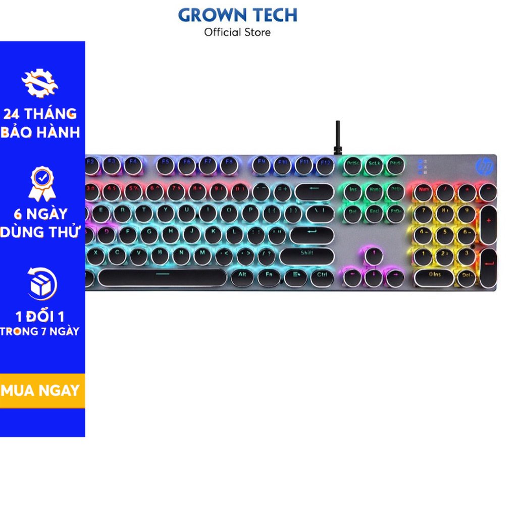 Bàn phím cơ led rgb blue switch Gk400 GrownTech, độ phản hồi cao, giá rẻ