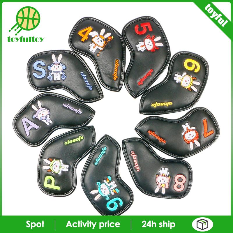 Set 9 Vỏ Bọc Đầu Gậy Đánh Golf Bằng PU Gọn Nhẹ Cho Nam Nữ