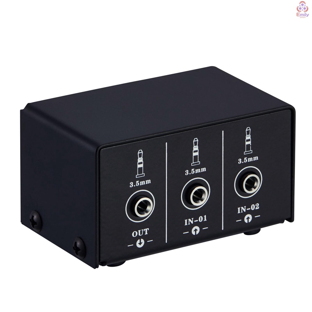 Bộ Chuyển Đổi Âm Thanh LYNEPAUAIO 3.5mm 2 Trong 1 Đầu Ra / 1 Vào 2 Ra A / B Với Giắc Cắm 3.5mm Cho Loa Máy Tính