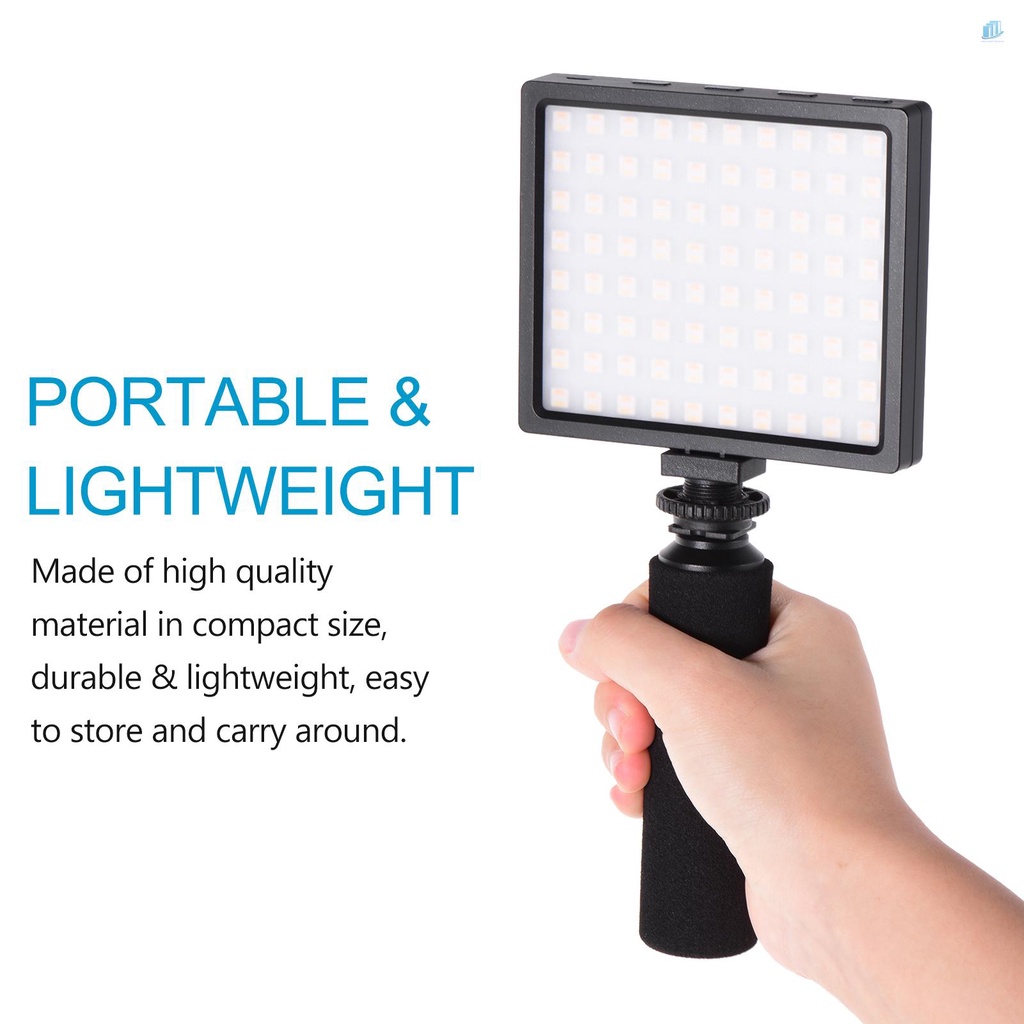 Bộ Đèn LED Mini Màu RGB 80 Bóng 9 Chế Độ Sáng 12 Mức Độ Sáng 3200~5600K Có Thể Sạc Lại Dành Cho Điện Thoại smartwatchinone Liyadinone