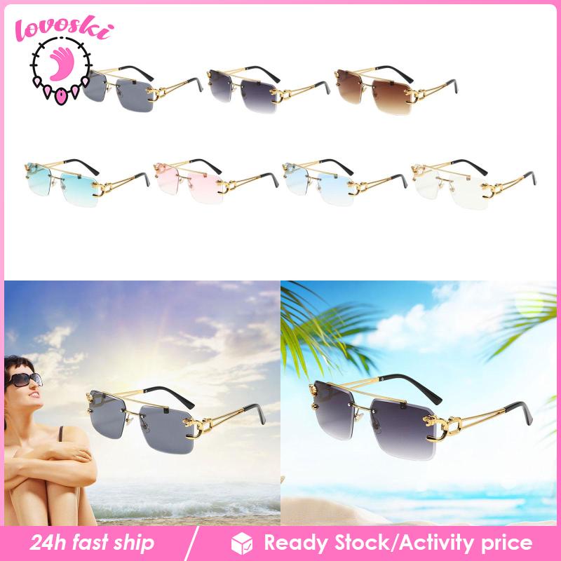 Kính Mát Hình Chữ Nhật Không Gọng Thời Trang Du Lịch 400