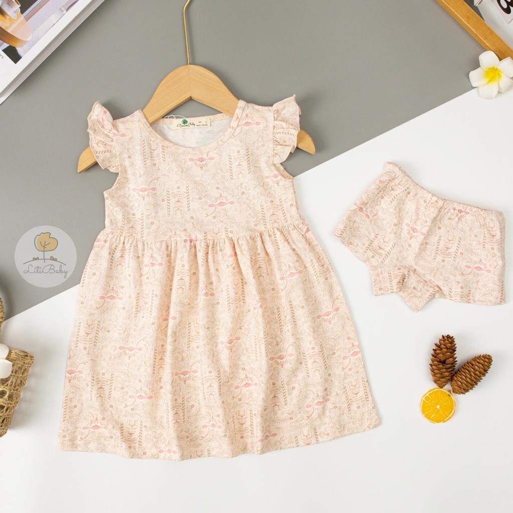Váy bé gái chất cotton, đầm bé gái size 1-5 tuổi, đầm trẻ em SUNKIDS1 có nhiều màu