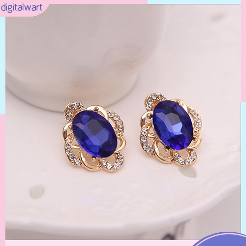 Bộ Vòng cổ + Bông Tai Đính Đá Thời Trang Cho Nữ