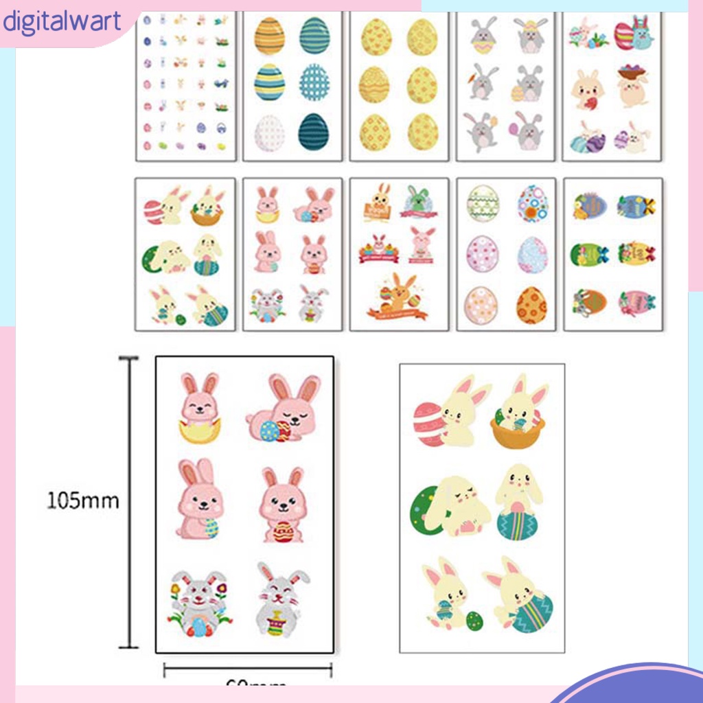 Bộ 10 Hình Xăm Dán Chống Nước Chống Mồ Hôi Chống Rơi Họa Tiết Hoạt Hình Dành Cho Bé Gái