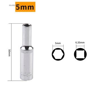 【GRCEKRIN】1PCS 4-14mm Deep Socket-Adapter 1/4inch Hex-Socket Wrench-Heads-Ratchet-Tool