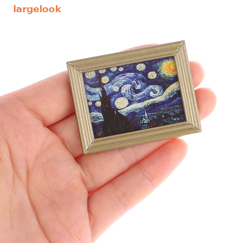 Tranh Sơn Dầu Hình Bầu Trời Sao Treo Trang Trí Nhà Búp Bê Tỉ Lệ 1: 12