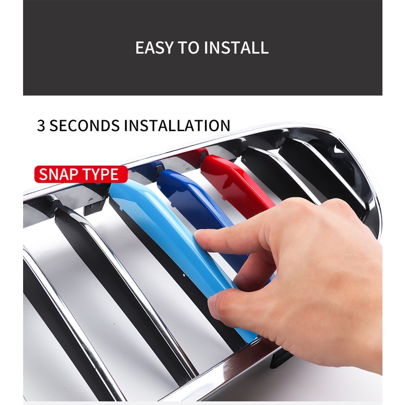 Sticker 3D Dán Trang Trí Lưới Tản Nhiệt Phía Trước Xe Hơi BMW X1 Series U11 U12 2023