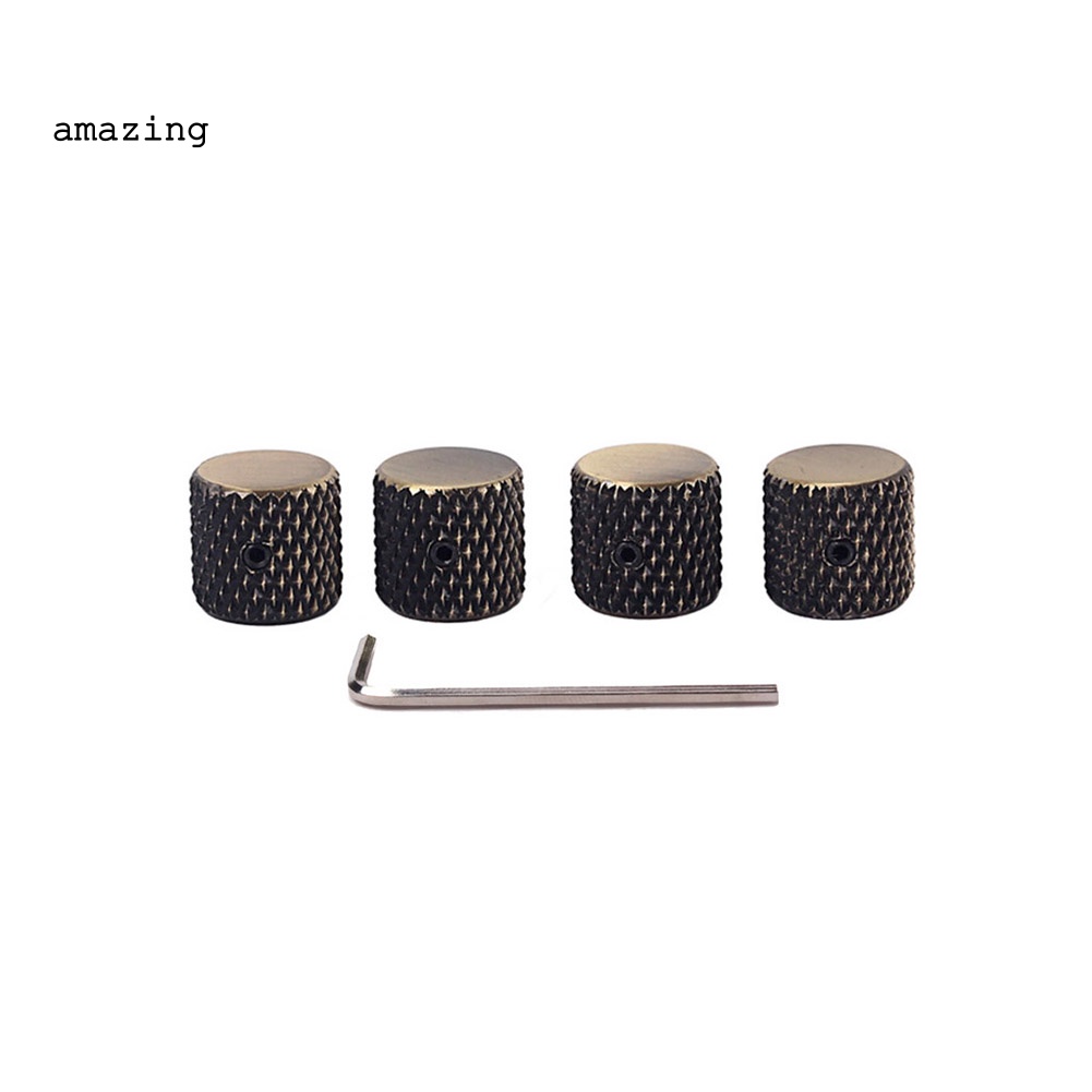 Set 4 Vỏ Bọc Núm Điều Khiển Bằng Kim Loại GD139D Cho Đàn Guitar Điện