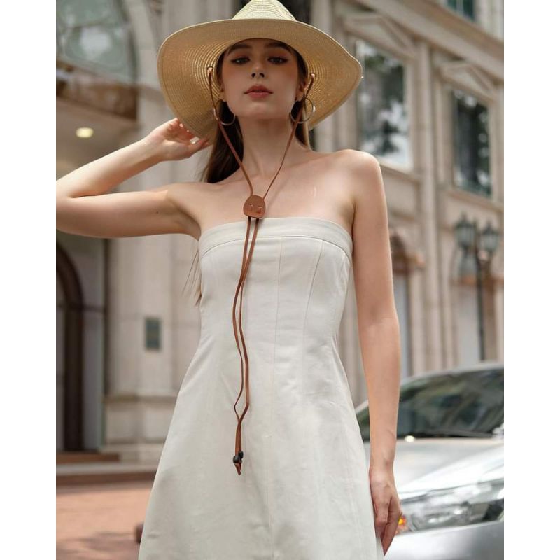 💋Váy xòe cúp ngực thô kaki dáng dài sang chảnh❤️❤️