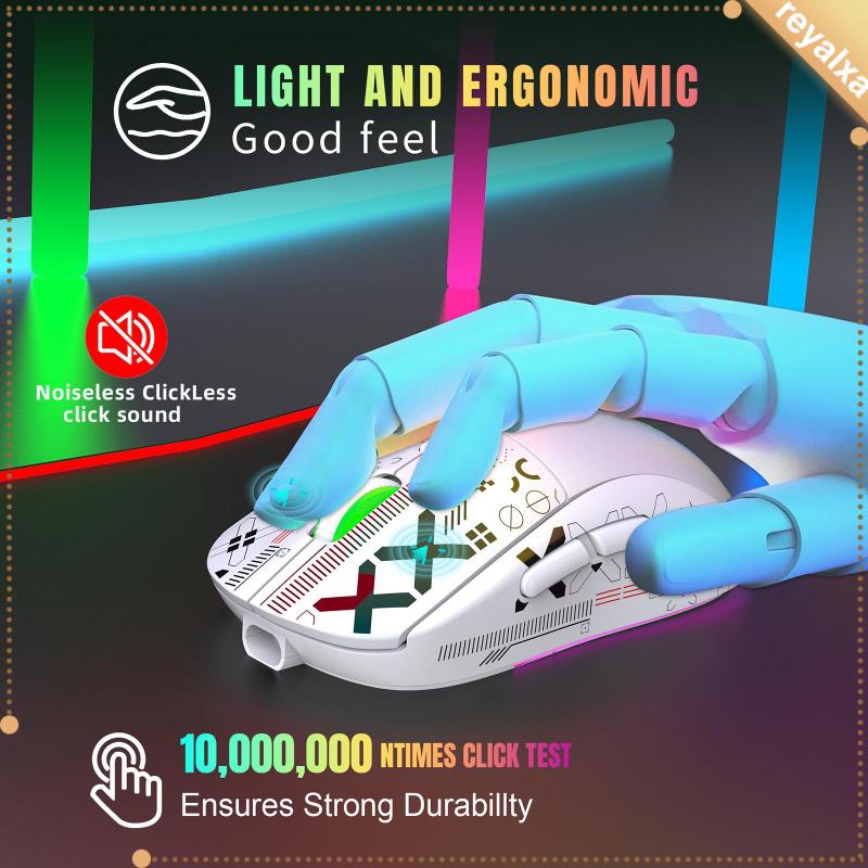 Chuột Chơi Game 2.4G Hai Chế Độ BT + USB) Có Đầu Nhận Tín Hiệu USB Tiện Dụng 3600 DPI Cho PC / Laptop