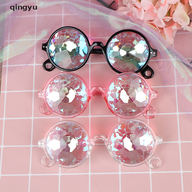 Qingyu Kính Mát Gọng Tròn Kaleidoscope Rave Lễ Hội Cho Nam Và Nữ