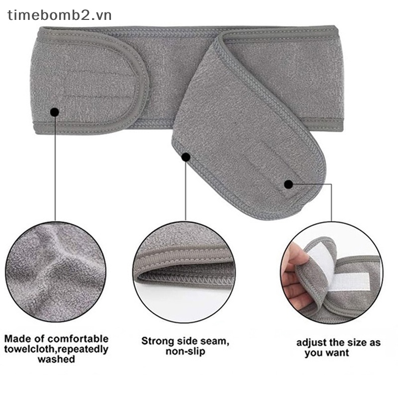 {Timebomb} Băng Đô Trang Điểm Tóc Bằng Sợi Siêu Mịn Co Giãn Có Thể Điều Chỉnh Để Tập Yoga /