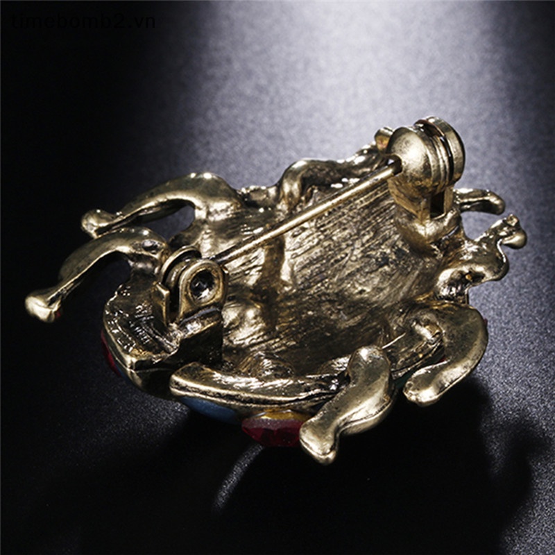 {Timebomb} Ghim Cài Áo Hình Bọ Rùa Đính Đá Pha Lê Trang Trí Quần Áo Đám Cưới.