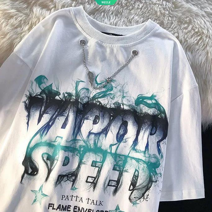 Áo Thun Ngắn Tay Họa Tiết Graffiti Mẫu Mới 2023 Thời Trang Mùa Hè Dành Cho Nam Nữ