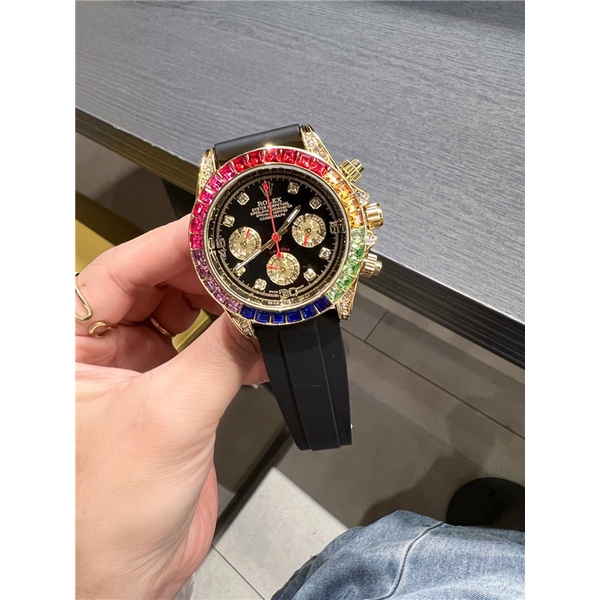 Đồng Hồ Đeo Tay Rolex Màu Cầu Vồng Chống Thấm Nước Dành Cho Nam