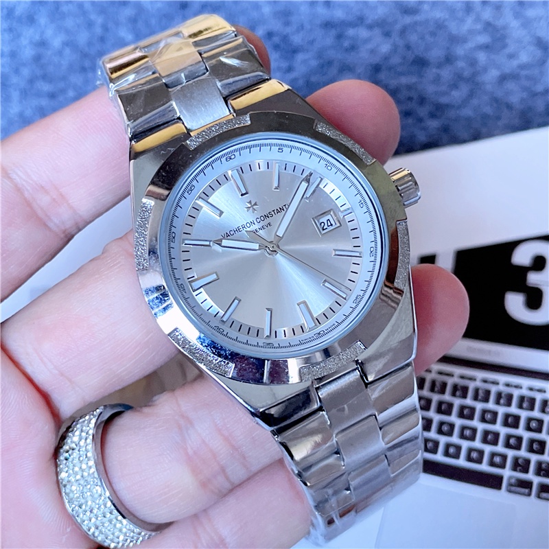 Đồng Hồ quartz Nam Hiển Thị Ngày 40mm Dây Thép Không Gỉ Phong Cách Doanh Nhân