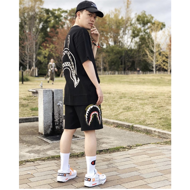 Ba88pe &amp; - Quần Short Unisex Họa Tiết Rằn Ri Cá Mập Xanh Lá Thời Trang Mới Nhất Xu Hướng Mới Nhấtiuyh54Uyh54Uy