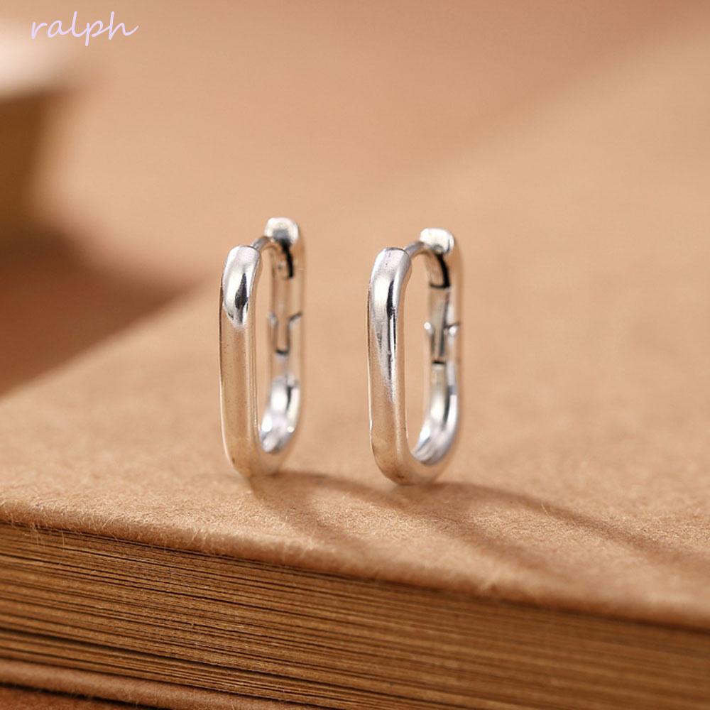 Bông Tai Hình Chữ U Phong Cách Tối Giản Cho Nam Và Nữ|Bông Tai Mạ BạC DạNg KẹP TiệN DụNg