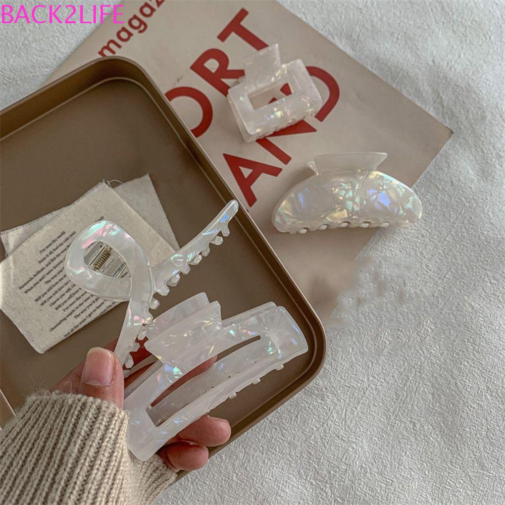 Kẹp Tóc Đuôi Ngựa Hình Cá Mập Bằng Axit Acetic Đơn Giản Thời Trang Cá Tính Dành Cho Bạn Nữ BACK2LIFE