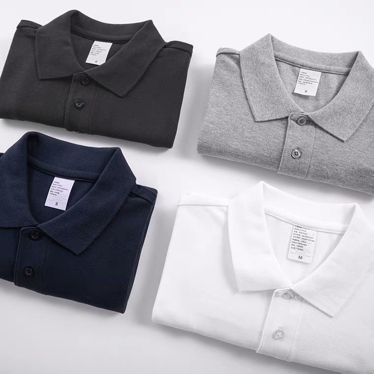 [F &amp; X] Áo Thun Thể Thao Polo Màu Xanh Navy Chất Liệu Cotton Dáng Rộng Thời Trang Mùa Hè Dễ Phối Đồ Cho Nam