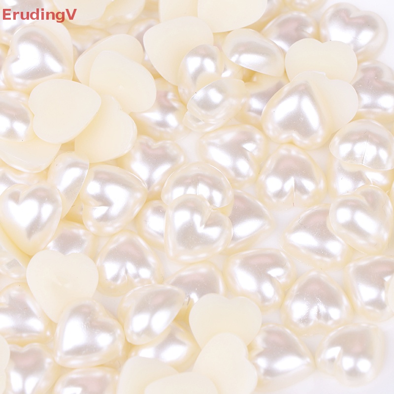 Bộ 100 Hạt Cườm Hình Trái Tim Phẳng Dùng Làm Đồ Thủ Công DIY