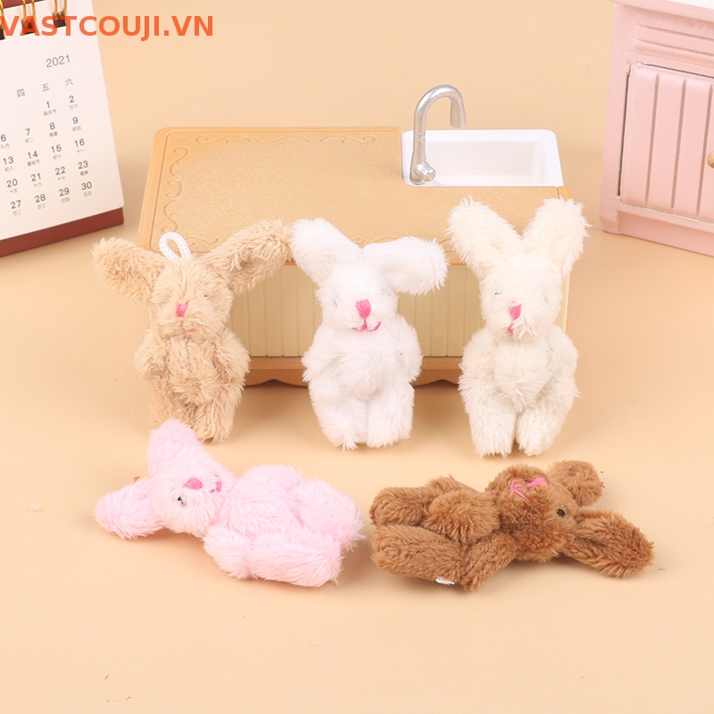 Thỏ Nhồi Bông 5.5CM Treo Móc Khóa Trang Trí Dễ Thương