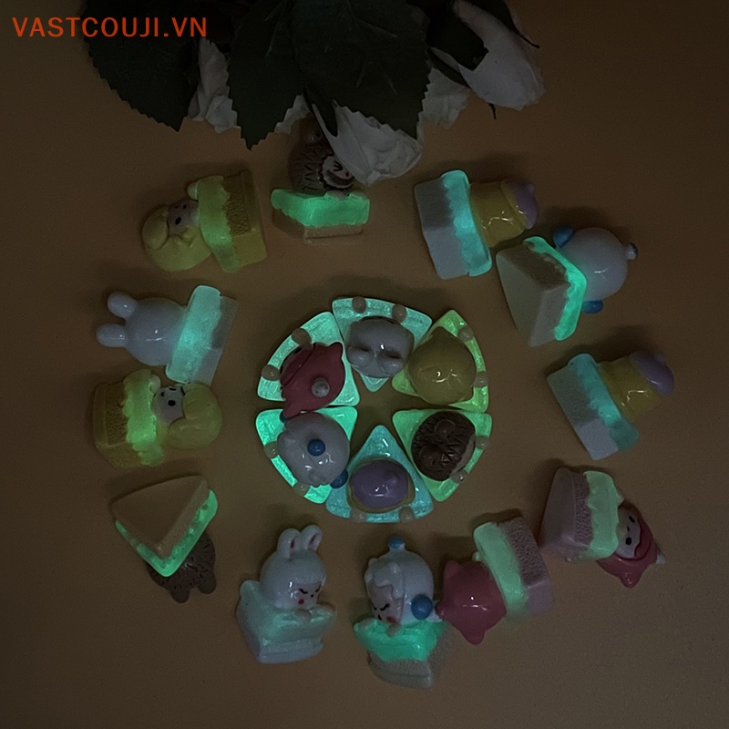 1 Đồ trang trí Bánh Kem VASTJI 3D Mini Bằng Resin Dạ Quang Trang Trí Tiểu Cảnh