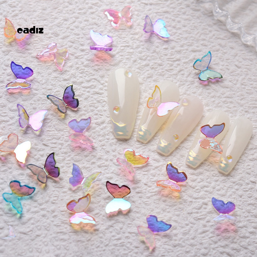 Set 30 Phụ Kiện Trang Trí Móng Tay Hình Bướm 3D Tinh Tế