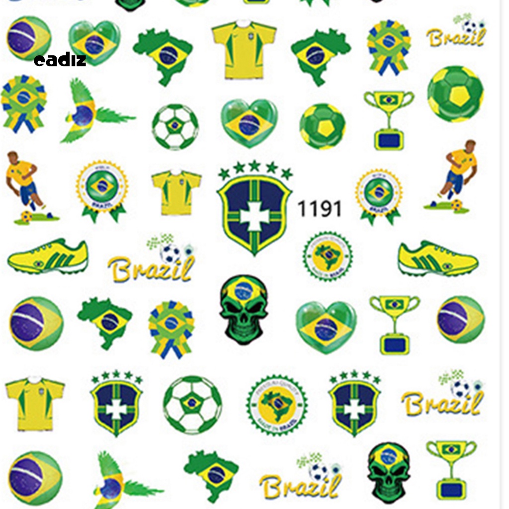 Miếng Dán Trang Trí Móng Tay Tự Dính Không Mùi Họa Tiết Bóng Đá