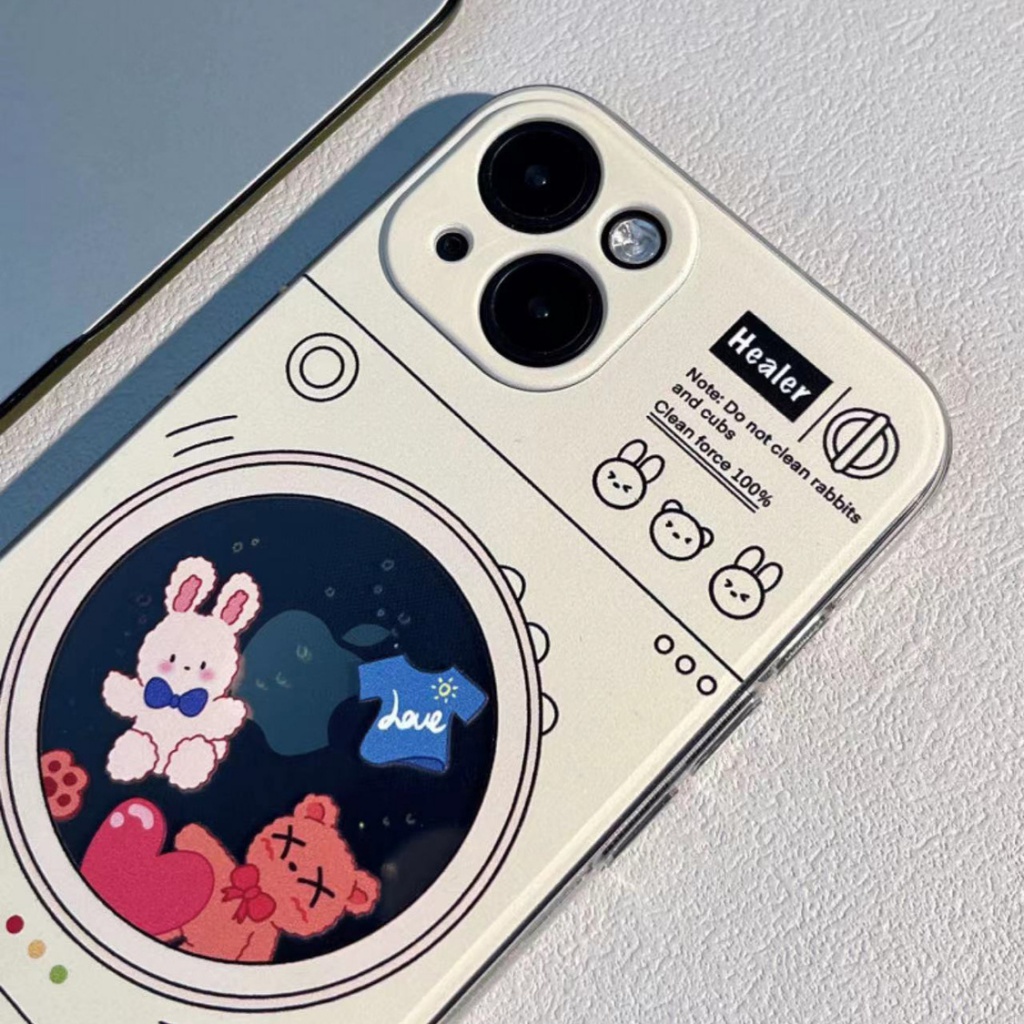 ✅Ốp Điện Thoại Dẻo Trong Suốt Họa Tiết Hoạt Hình Máy Giặt Độc Đáo Cho iPhone14plusmax 13 12 14Pro U2T7