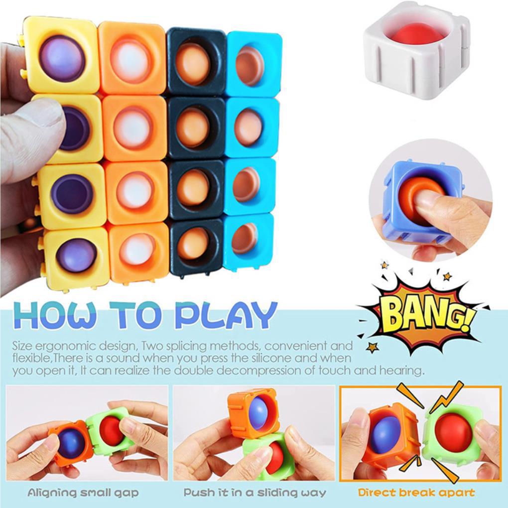 Set 20 Khối Bong Bóng Đồ Chơi Giảm Căng Thẳng DIY