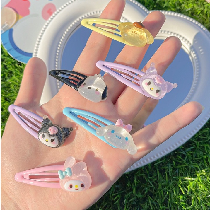 Kẹp Tóc BB Trong Suốt Họa Tiết Hoạt Hình Dễ Thương Cho Nữ