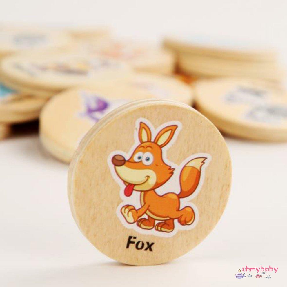 [Trong kho] Đồ chơi giáo dục cho trẻ em Tìm trò tương tự Rèn luyện khả năng tập trung bằng gỗ Rừng động vật [P/10]