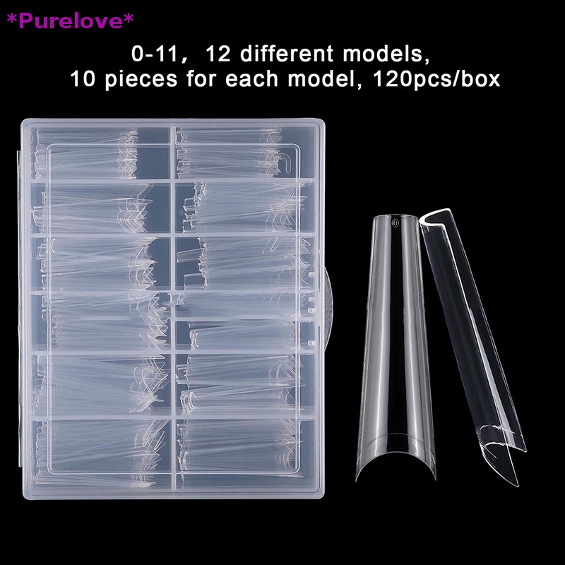 Set 120 Móng Tay Giả Dáng Cong Dài Trang Trí Nghệ Thuật Cho Nữ Mới