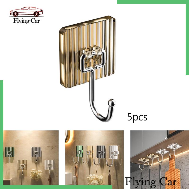 Set 2 5 Móc Treo Đồ Gắn Tường Bằng Acrylic Đa Ứng Dụng Cho Nhà Bếp Nhà Tắm