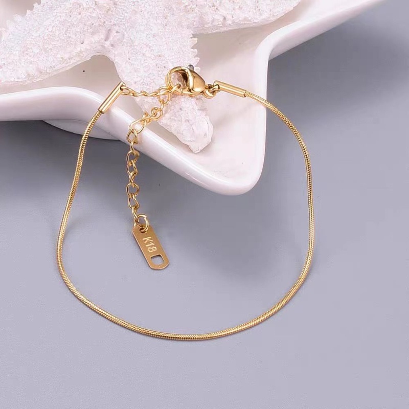 Lắc Chân Bằng Thép Không Gỉ Mạ Vàng 18K Phong Cách Mori Cao Cấp Kiểu Mới