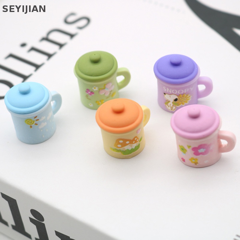 Sey 1 Mô Hình Ấm Trà mini Trang Trí Nhà Búp Bê