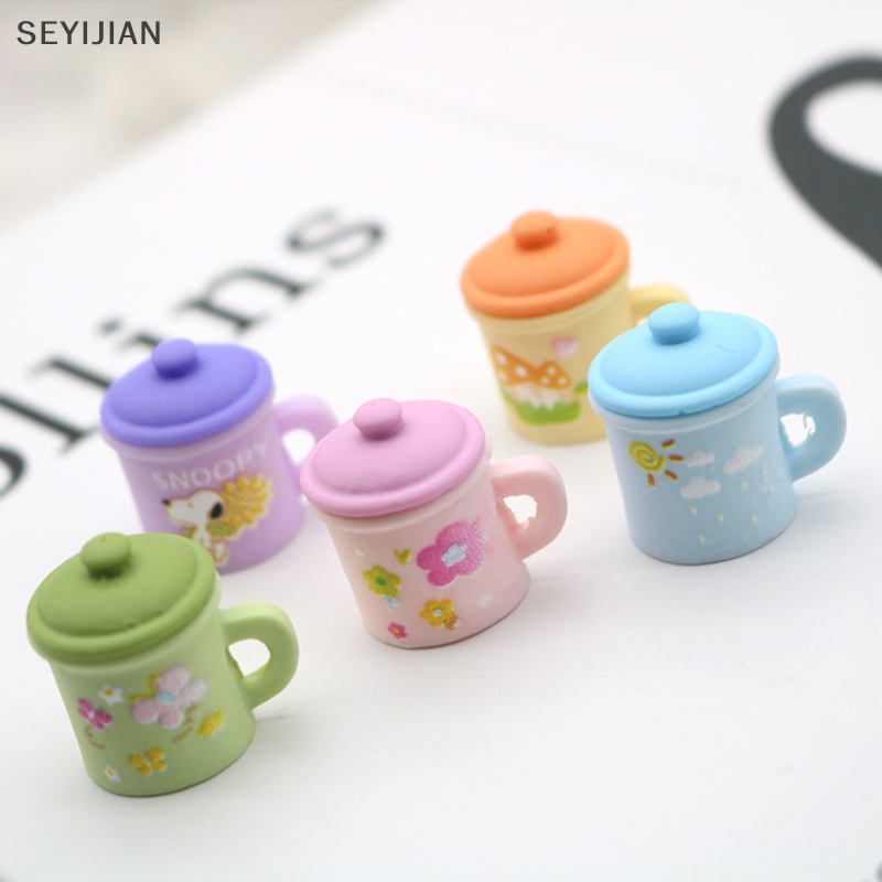 Sey 1 Mô Hình Ấm Trà mini Trang Trí Nhà Búp Bê