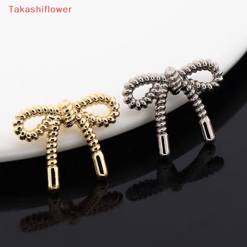 Set 5 Nút Thắt Nơ Bằng Kim Loại Phong Cách Vintage Trang Trí Quần Áo DIY