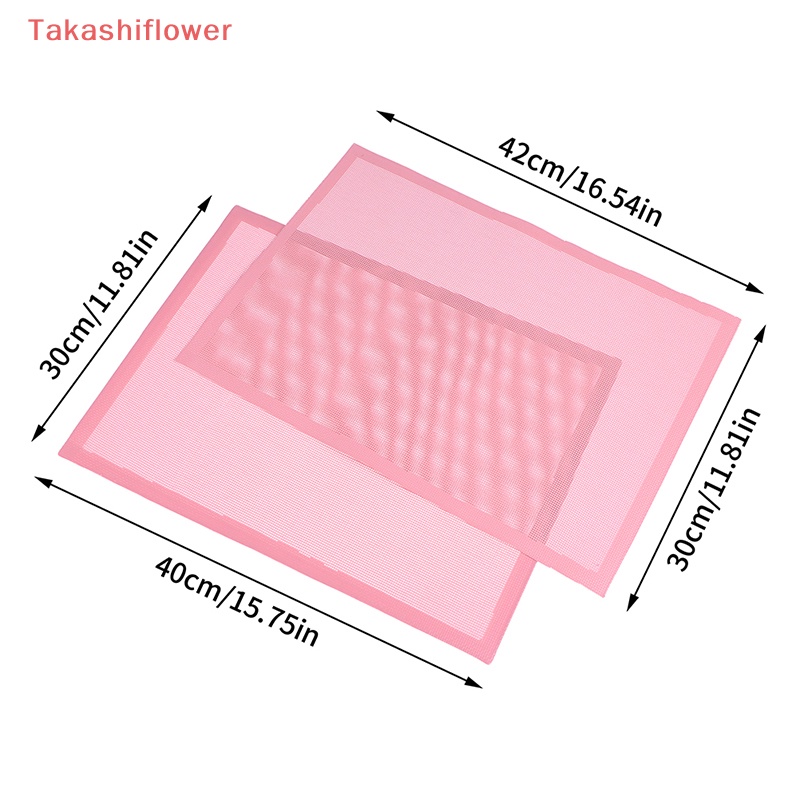 1 Miếng Lót Silicone Màu Hồng Đục Lỗ Chống Dính Có Thể Tái Sử Dụng