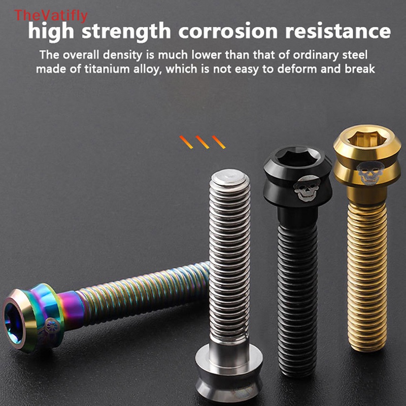 Bộ 4 Ốc Vít M5 * 15 / 17 / 19 Bằng Titan Chuyên Dụng Cho Phanh Đĩa Xe Đạp MTB