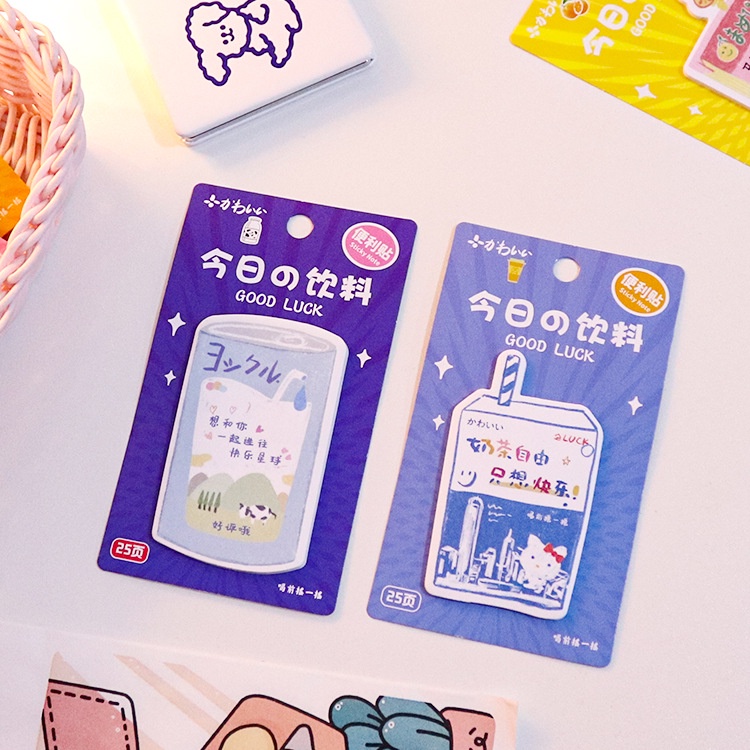 Giấy Dán Ghi Chú Họa Tiết Hoạt Hình Dễ Thương Tiện Dụng Cho Học Sinh