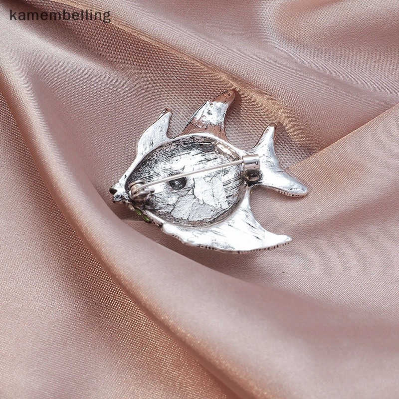 Trâm Cài Áo Hình Cá Nhiệt Đới Đính Đá Thời Trang Cho Nữ