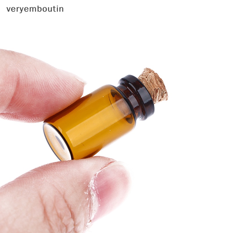 Bộ 10 Lọ Thủy Tinh Mini Có Nút Bần Dung Tích 1ml / 1.5ml