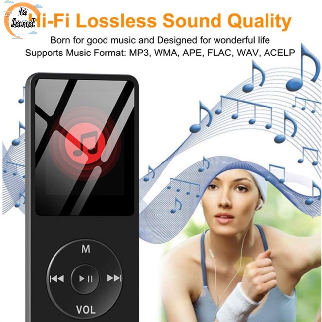 Máy Nghe Nhạc Mp3 Fm Kết Nối Bluetooth Không Thất Lạc Siêu Mỏng Cho Học Sinh