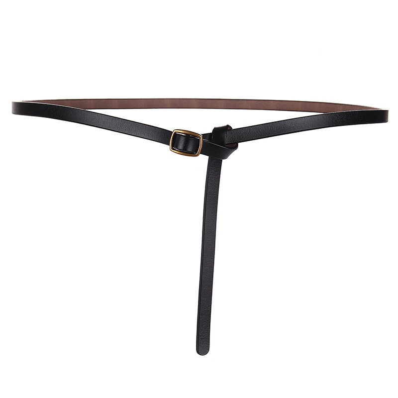 Thắt Lưng Da Bò Mỏng Phong Cách retro Đơn Giản Thời Trang Cho Nữ