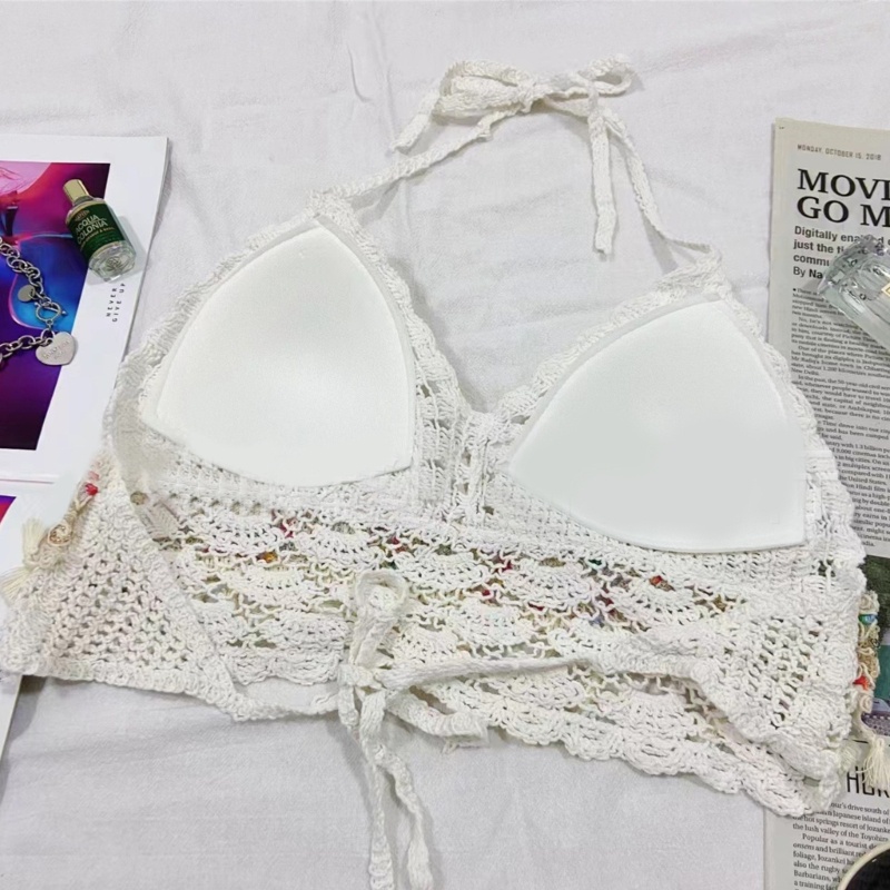 Xiangbao Áo Crop Top Hai Dây Hở Lưng Phong Cách Bohemia Cho Nữ